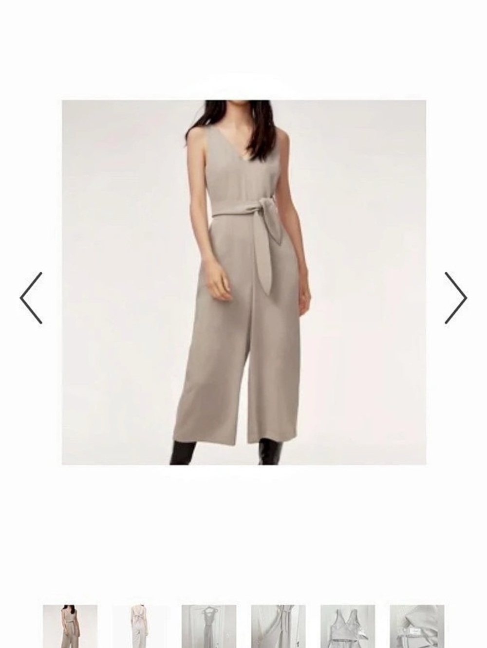 Wilfred Ecoulement Jumpsuit Ecoulement Gray Wide Leg Jumpsuit